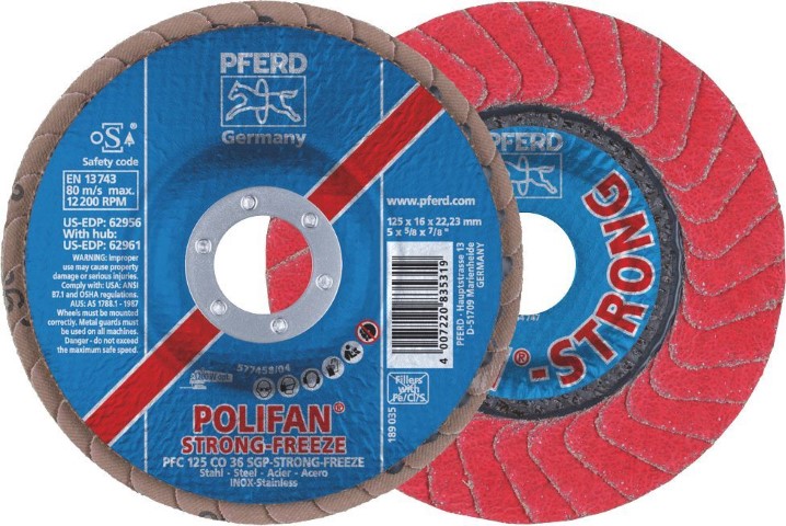 PFERD STRONG FREEZE POLIFAN 125 X 22MM CO36 GRIT